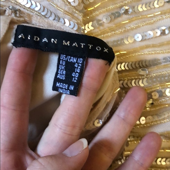 Aidan Mattix champagne sequin dress - Picture 10 of 10